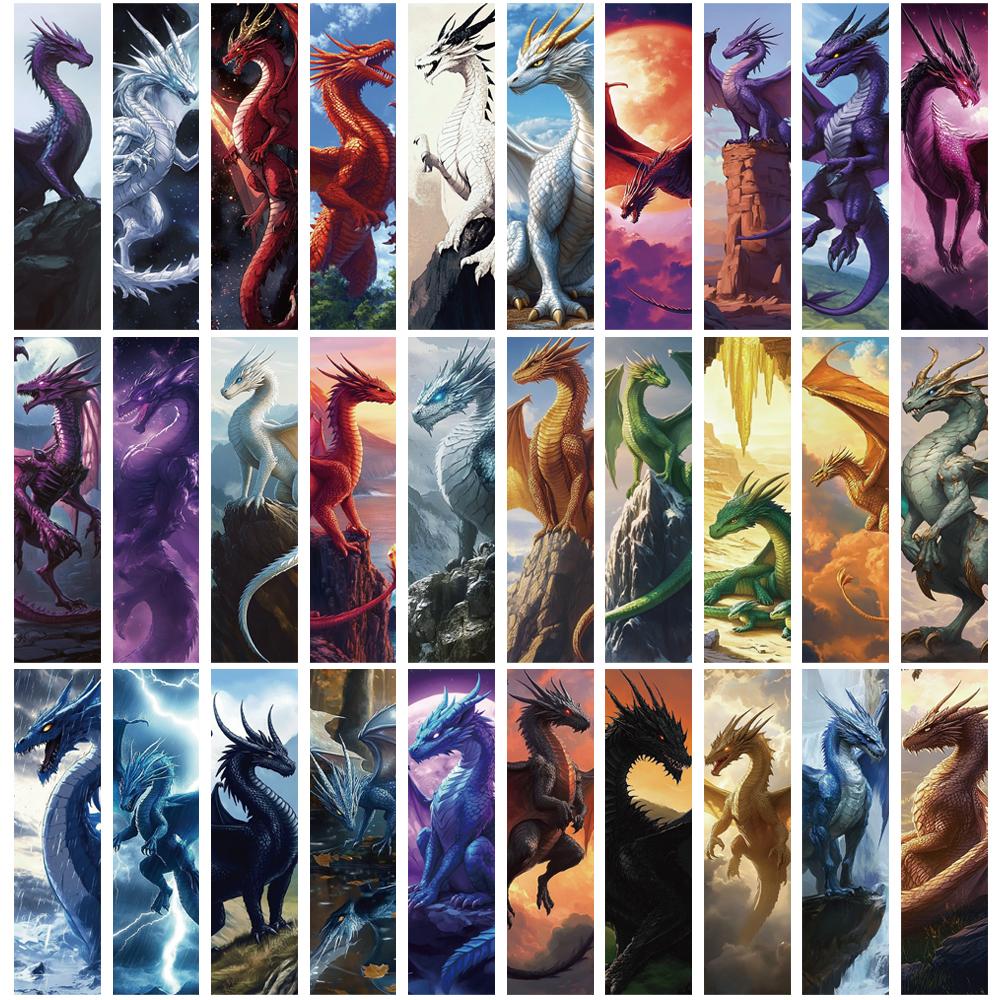 30PCS Dragon Wing Bookmark Reading Pages Marking Gifts Students Girls Creative Cartoon Phone Gifts Decorations DIY Bookmarks