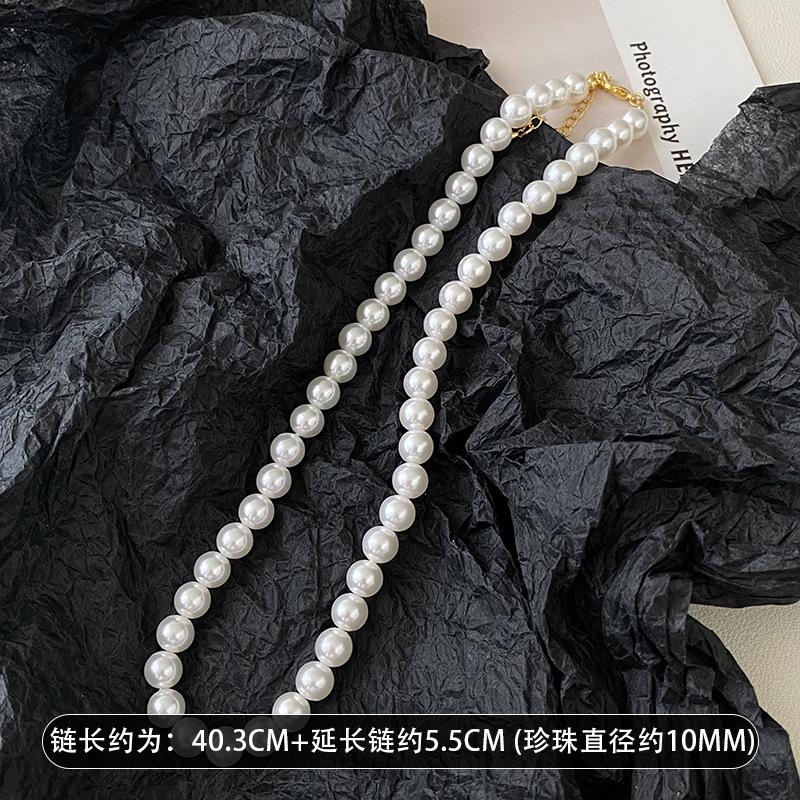 French pearl necklace simple commuter versatile collarbone chain design sense creative necklace women