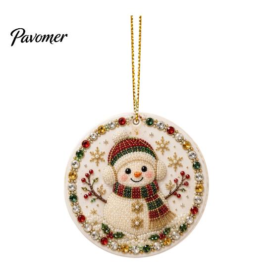Holiday Tree Decorations Christmas Acrylic Hanging Ornament, Double Side Printed Decorative Piece Decor Pendant, Festive Home Decoration Gift