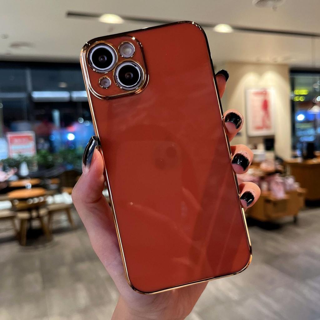 Suitable for Apple 14PRO Phone Case, Straight Edge 6D Electroplated 15Promax Full Cover Anti-drop Fine Hole Xsmax Protective Case