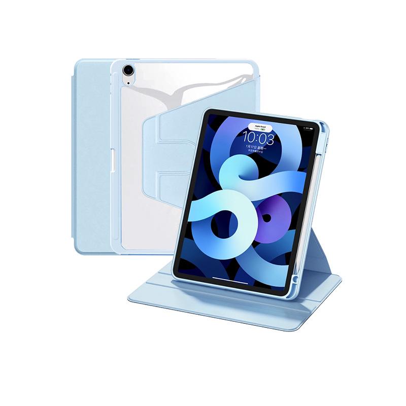360-Degree Rotating iPad Case for 10th/11th Gen Tablets with Pen Slot