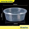 Disposable 5L Round Takeaway Containers with High Lids, 60-Count