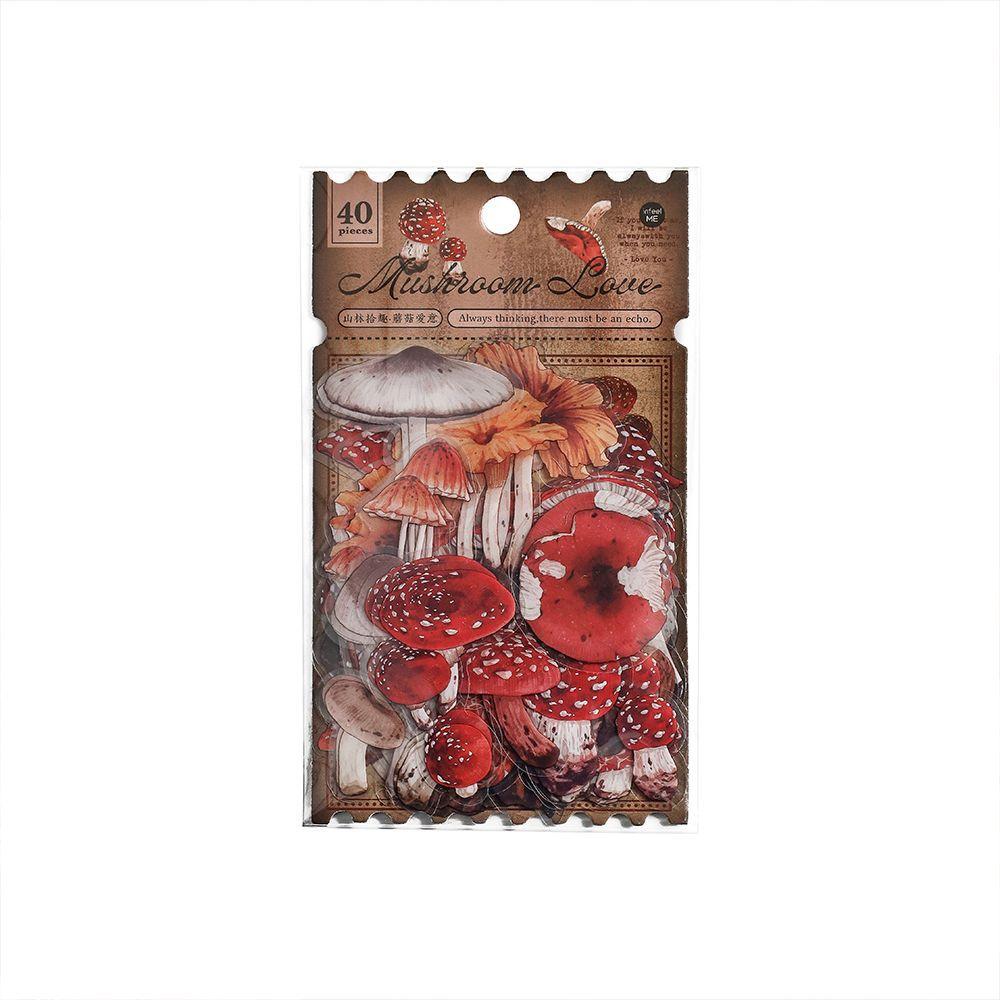 40 pieces Vintage plant PET decorative landscaping sticker Pack Adhesive diy sticker scrapbook material