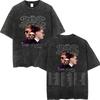 Vintage Washed Rapper Peso Pluma Poster Graphic T Shirt Men Women Fashion Hip Hop Tshirt High Quality Cotton Oversized Tshirts