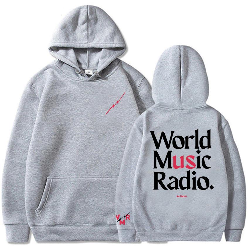World M-US-ic Radio Hoodies Jon Batiste Drink Water Sweatshirt Long Sleeve Fashion Hooded Pullovers Print Clothing