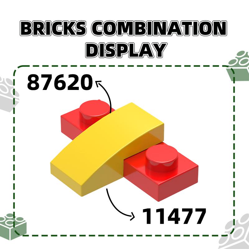 310Pcs/lot 11477 Slope Curved 2x1x2/3 Block Moc Colour Accessories Works With featuring Brick DO IT YOURSELF Children's Toy Assembly Parts