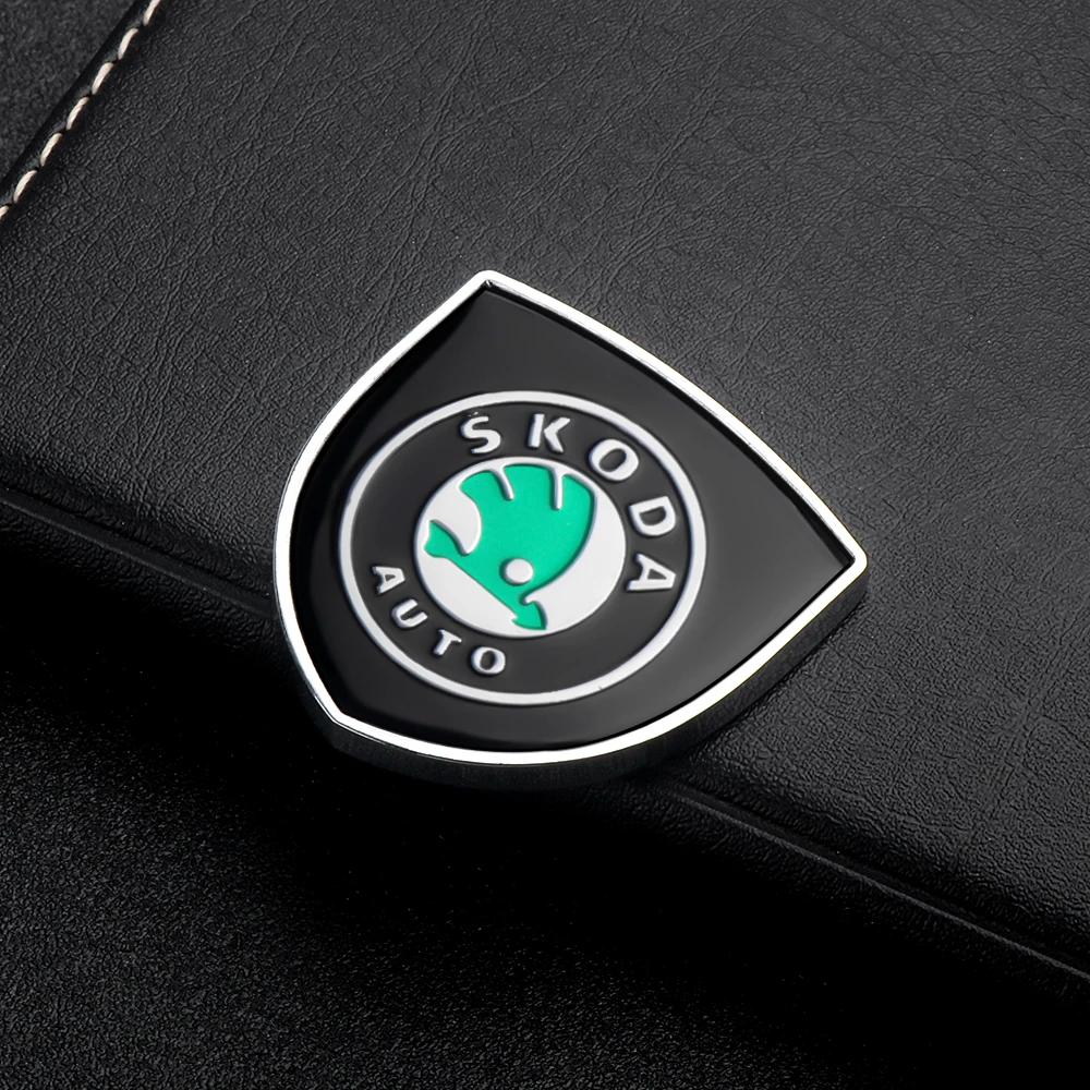 Car Sticker Car Styling 3D Metal Shield Emblem Body Side Window Stickers Accessories For Skoda KAMIQ KAROQ RAPID Octavia 2 FABIA