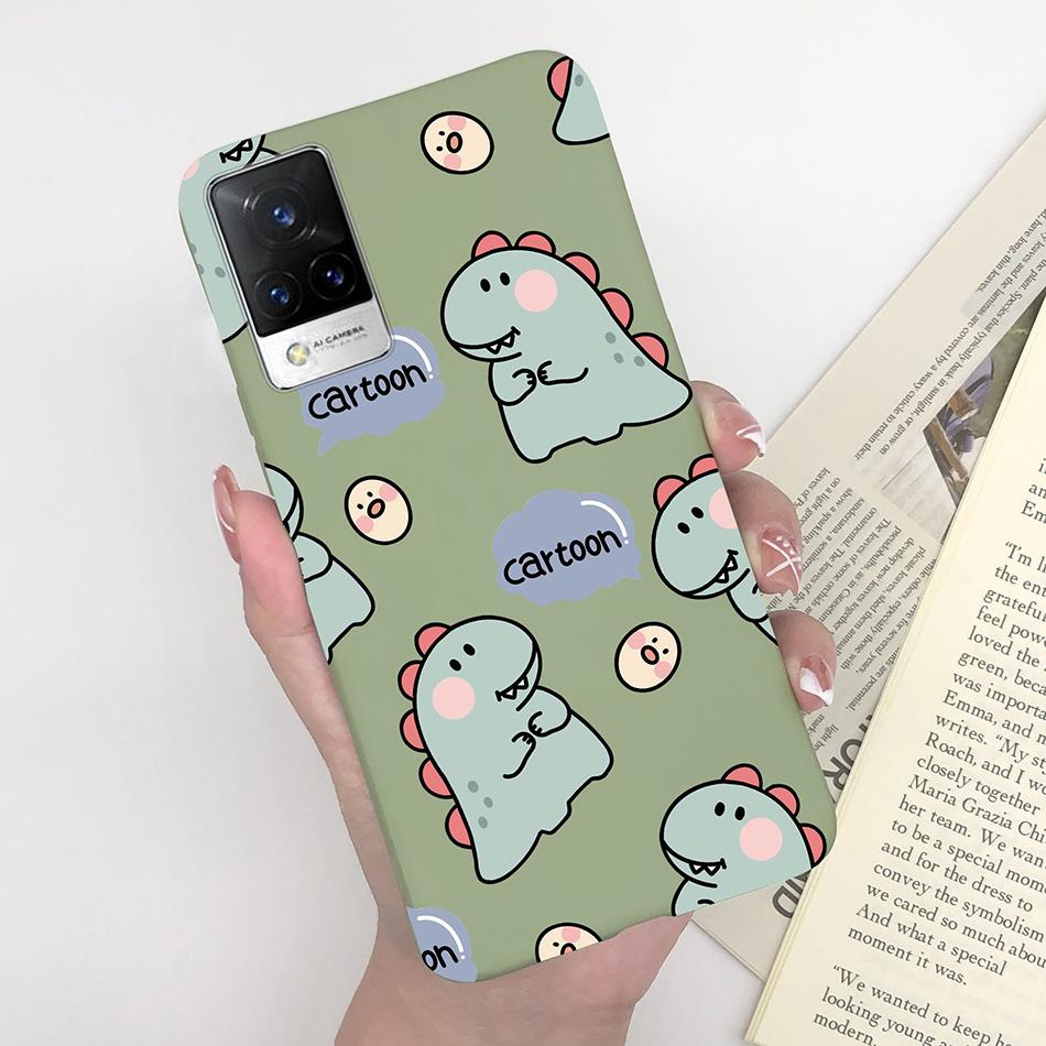 For Vivo V21 Case V2066 V2050 Soft Silicone Cute Painted Cover For Vivo V21E V 21 4g 5g Phone Cases Shockproof Bumper Slim Funda