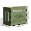 Wood Bookmark Storage Box Book Shaped Desktop Storage Box Pen Container  Home Office Decor