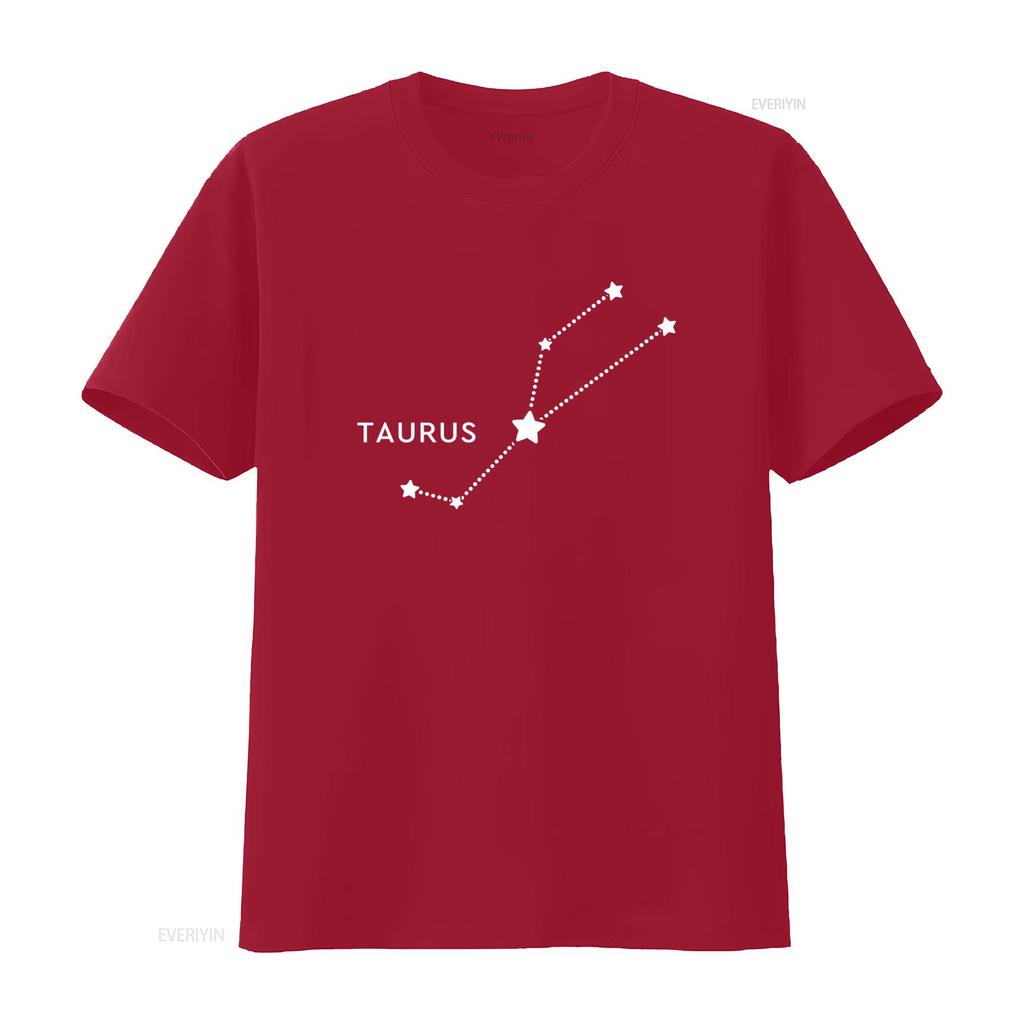 Taurus Sign Zodiac Astrology Birthday T Shirt for Women vintage Washed fashion graphic designer clothes Versatile streetwear