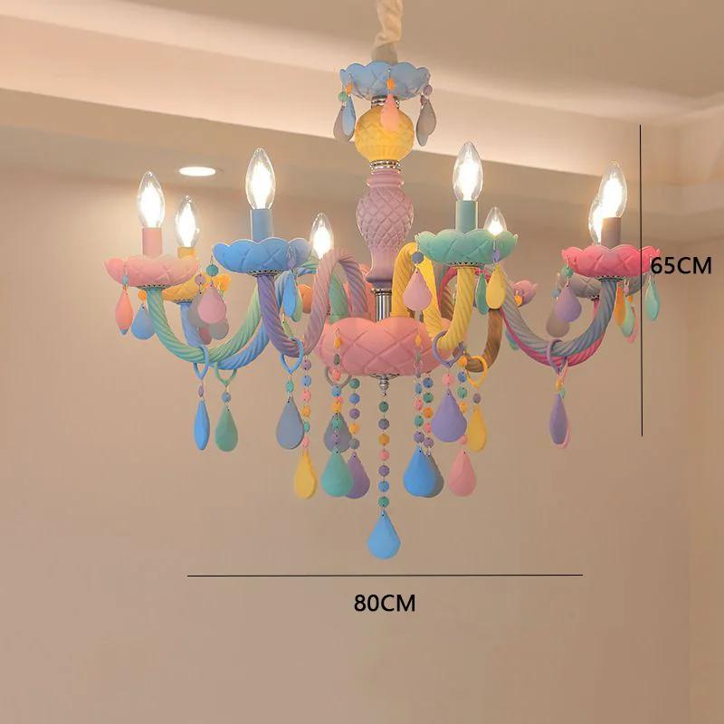 Macaron Color LED Ceiling Chandeliers Children's Room Pendant Drop Light Kids Room Boys Girls Bedroom Decor Ceiling Lamps Lustre