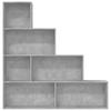 Bookshelf Room Divider Concrete Grey 155 x 24 x 160 cm Particleboard
