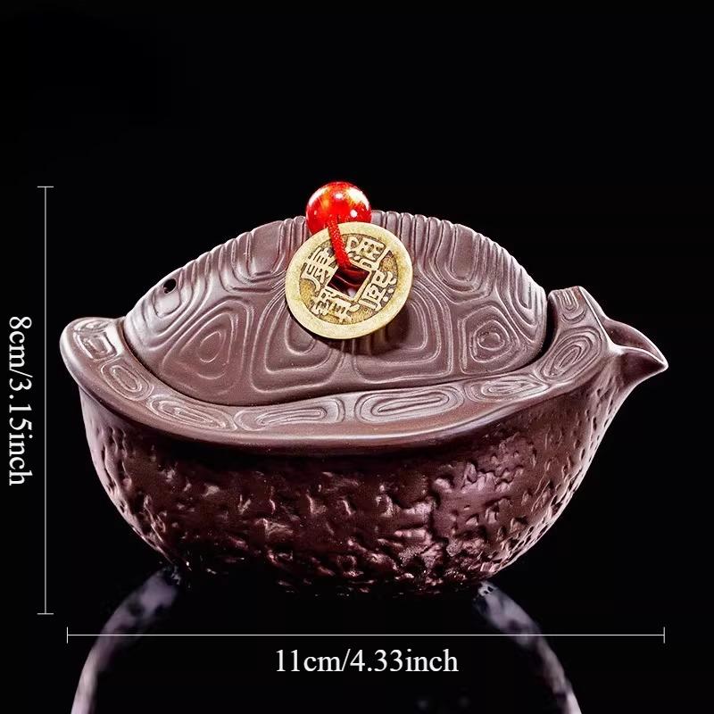 

Embossed Turtle Holding Pot Chinese Purple Clay Teapot Household Small Capacity Tea Maker KungFu Teaset Tea Ceremony Accessories