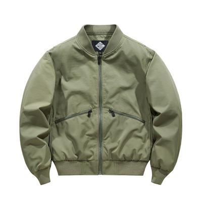 Automne Nouveau Veste de Baseball d'Âge Moyen et Jeune Homme Vêtements de Travail Cargo Homme Veste Zippée Multipoches Style Basique Vêtements pour Homme