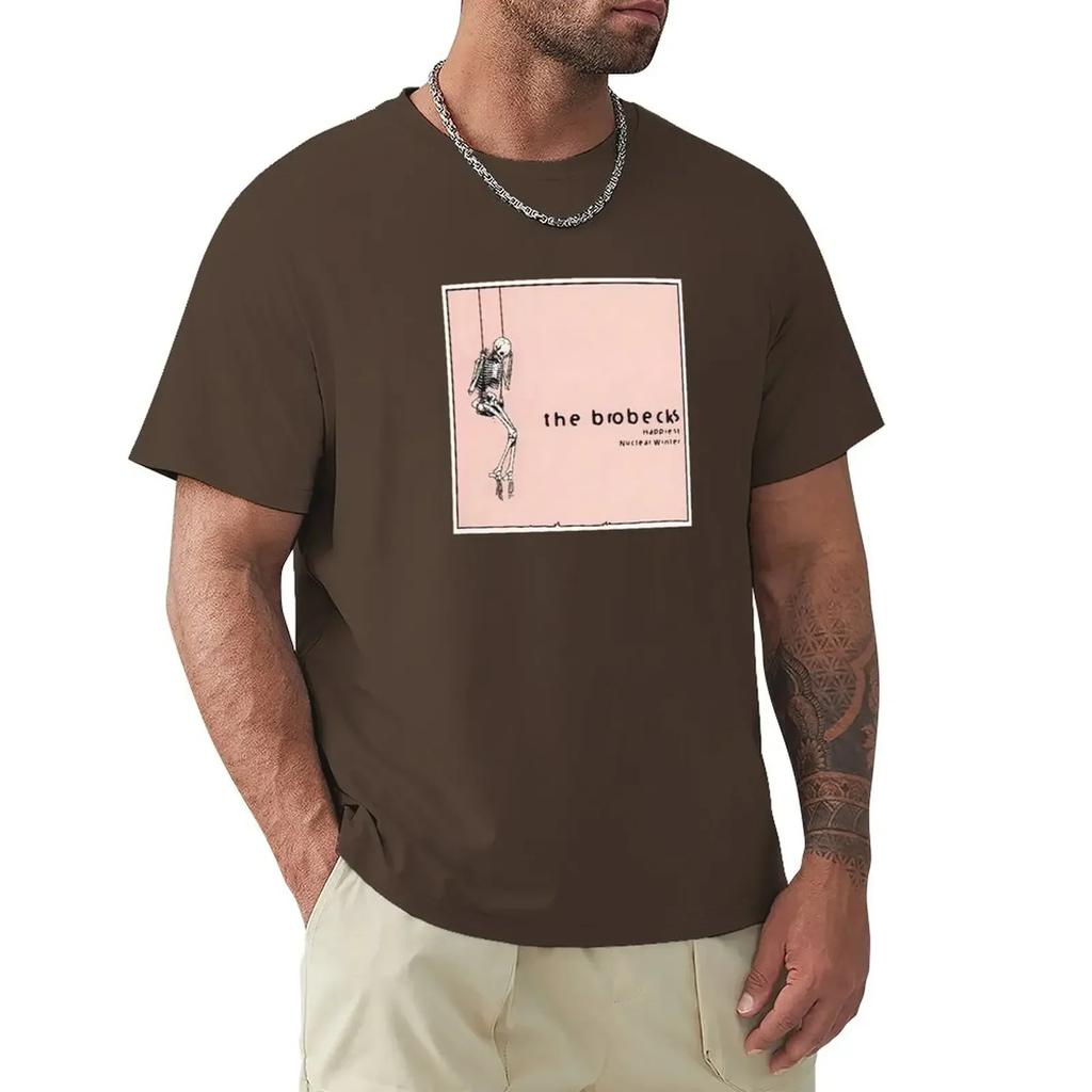 the brobecks happiest nuclear winter T-Shirt korean fashion tops summer clothes graphic t-shirts big and tall