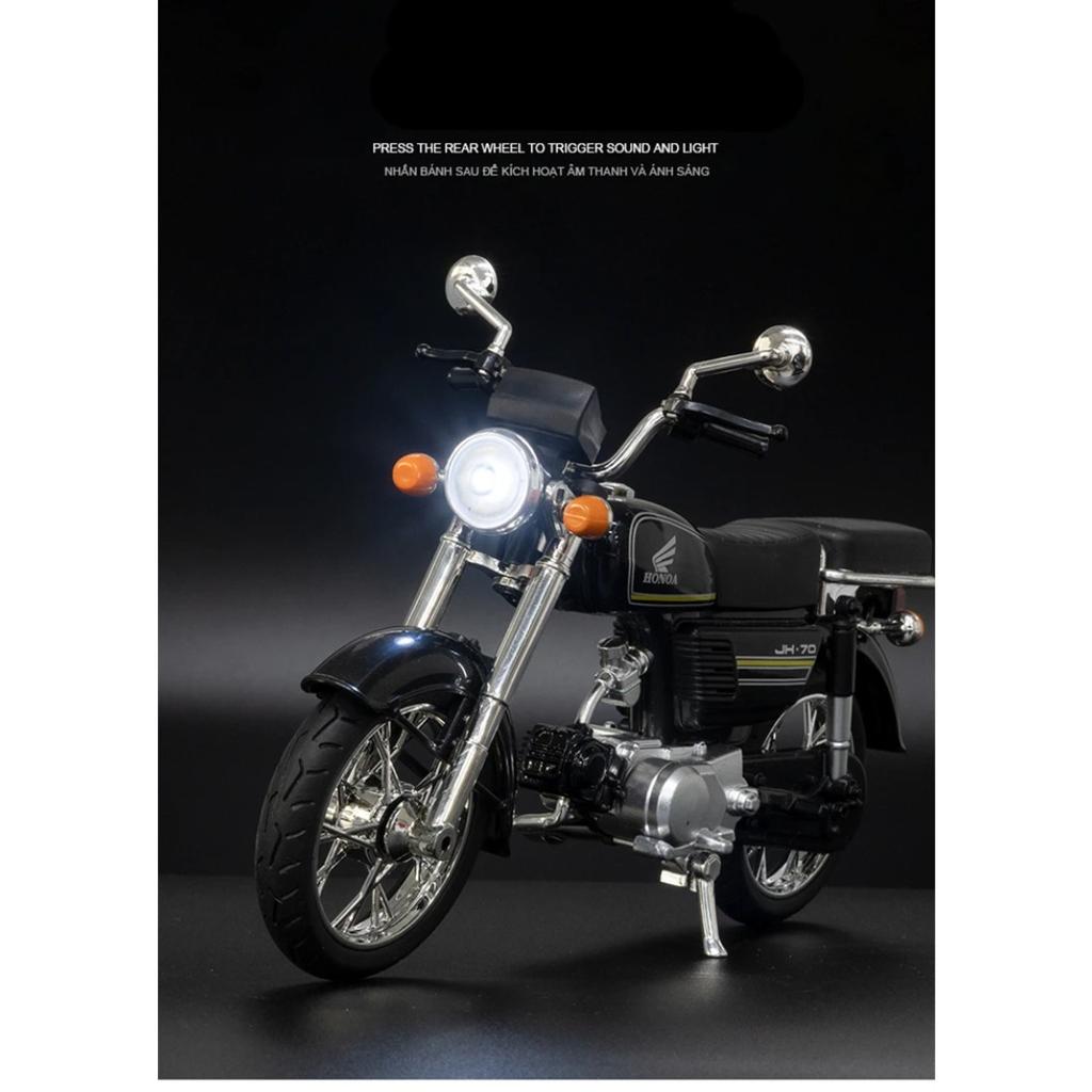 1/10 JiaLing JH-70 Alloy Classic Racing Motorcycle Diecasts Simulation Metal Street Sports Motorcycle Model Kids Toys Gift