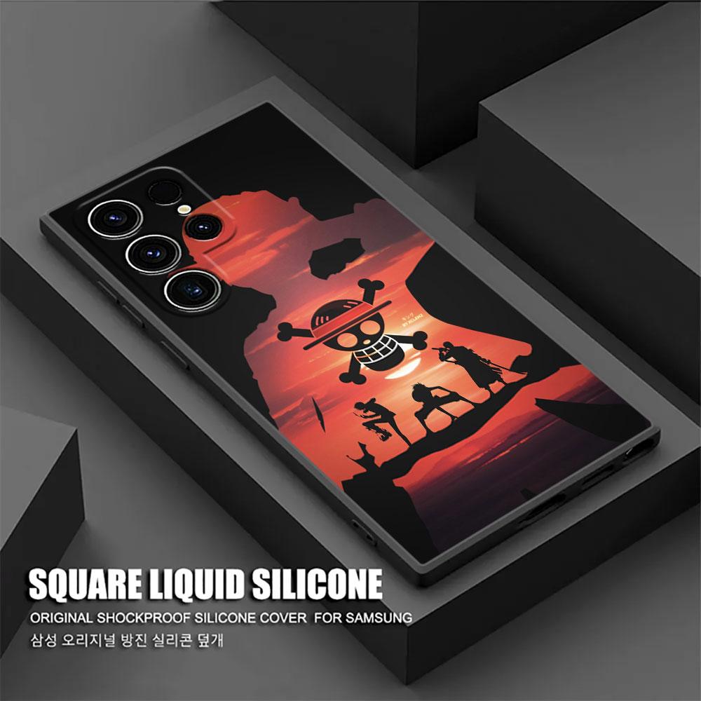 Ones Pieces Straw Hat Pirates Luffy Phone Case For Samsung Galaxy S25 S24 S23 S20 S21 FE S26 S22 Ultra S26 Plus S25FE Soft Cover