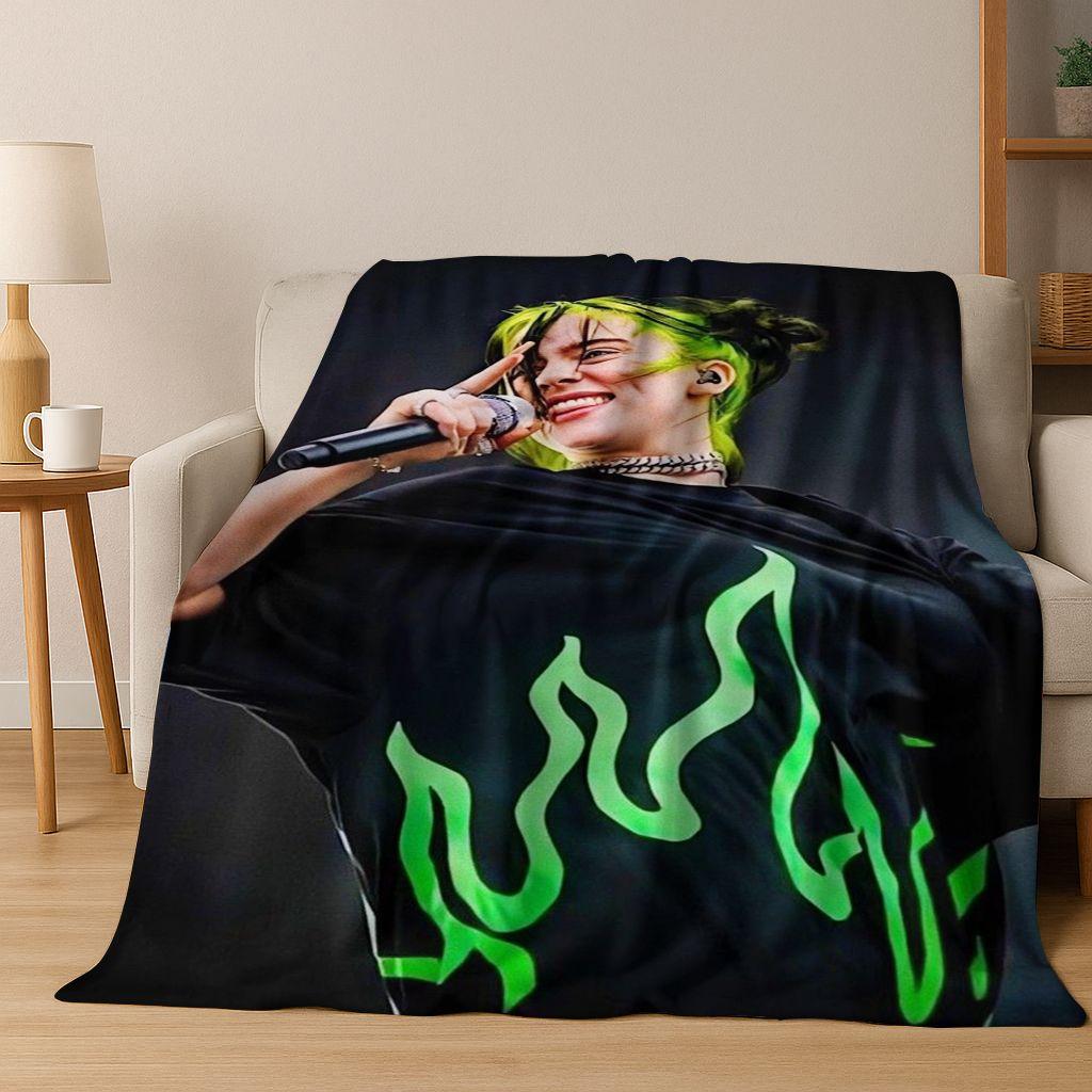 Hit Me Hard and Soft Billie Eilish Flannel Blanket Soft Warm Throw Blanket for Bed Bedroom Room Living Room Christmas Gift Kids
