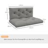 Seat and Back Padded Pallet Cushion Set - Light Grey