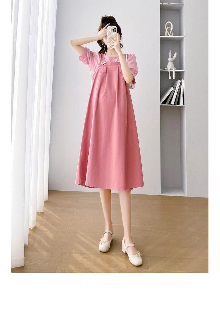 Stylish 2026 Summer Maternity Two-Piece Set: Camisole Top and Dress