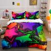 Colorful Star Art Decoration Set Soft Skin-Friendly Bedding Set Includes 1 Duvet Cover And 2 Pillowcase Gift