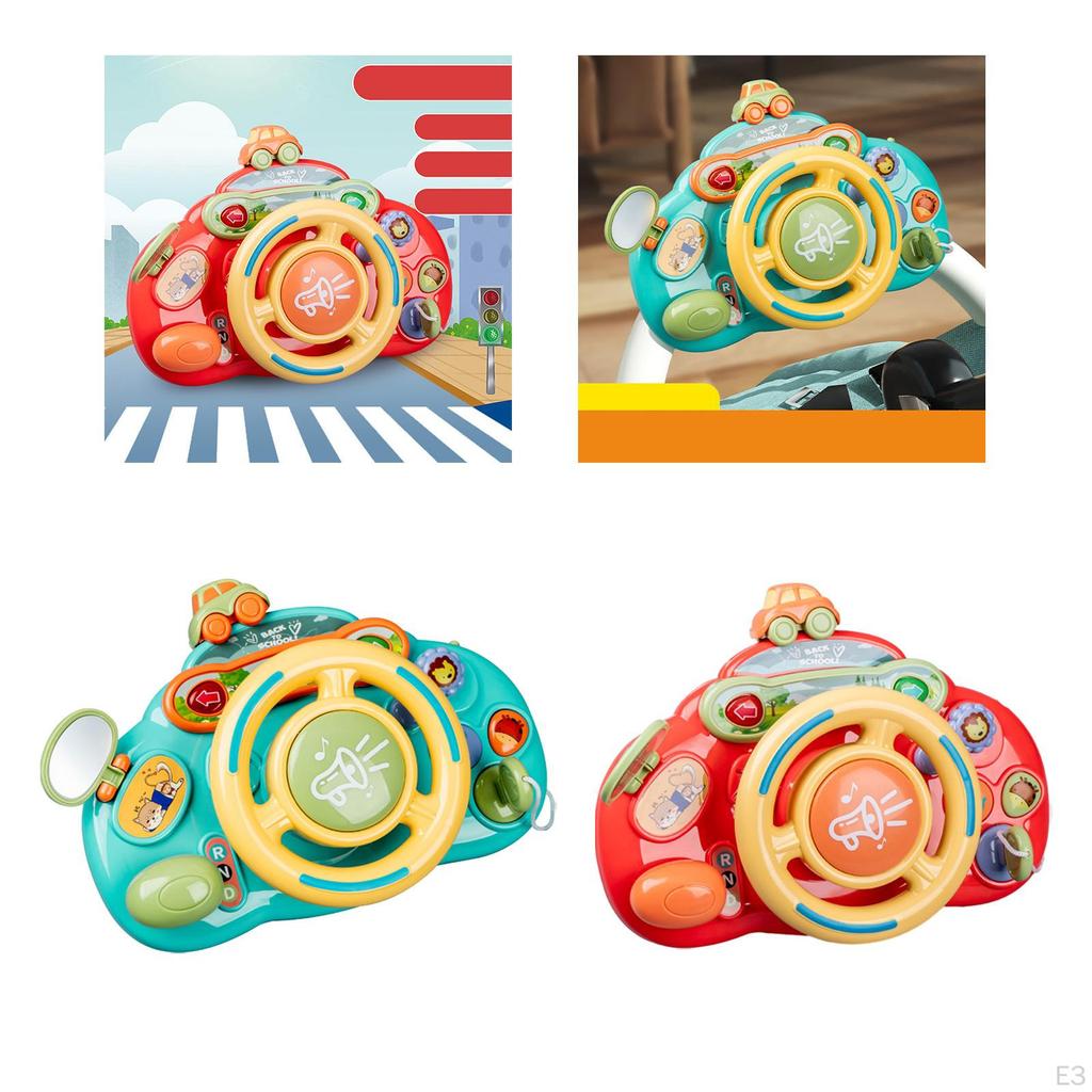 Electric Steering Wheel Toy Educational Musical Mini Interactive Learning for Kids 1 2 3 4 5