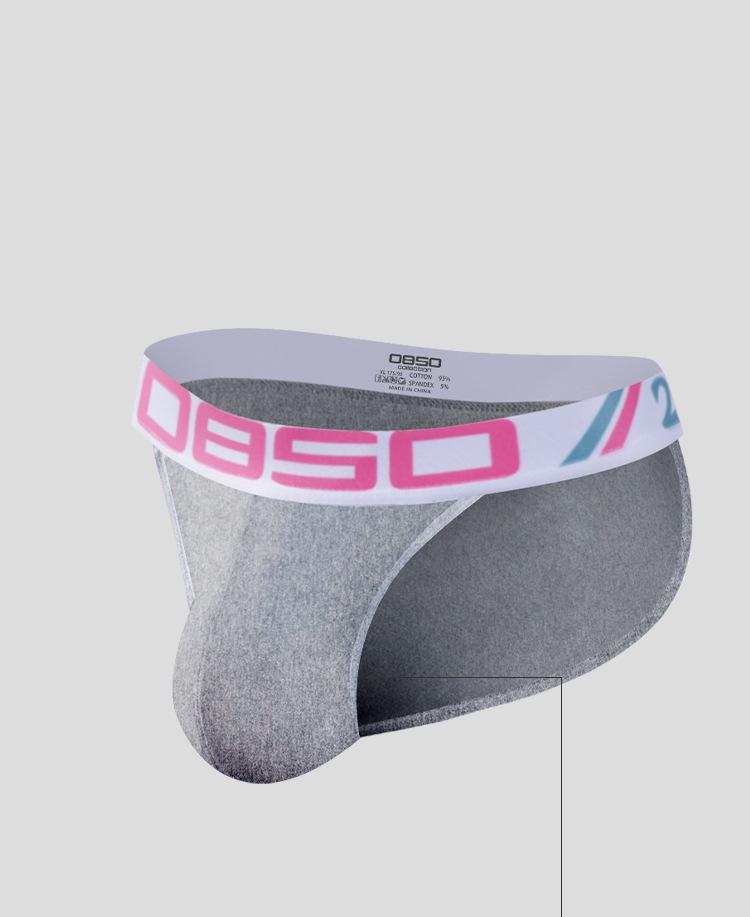 Men's Sexy High-Cut Low-Stretch Cotton Briefs