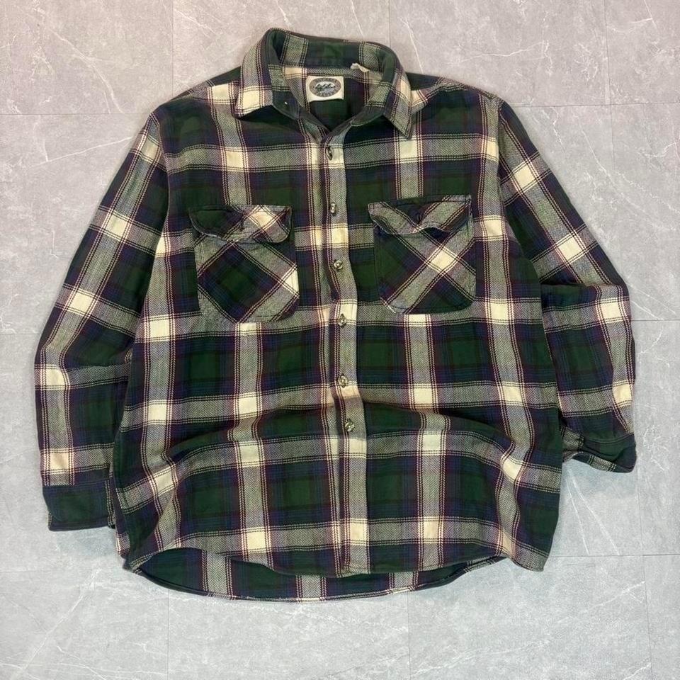 1990 s Bay Area Traders green flannel shirt Size L #flannel Unisex T-Shirt L