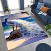 3D Colorful Peacock Romantic Birds Rug for Bedroom Living Room Sofa Home Doormat Decor,Larger Kid Play Non-slip Floor Mat