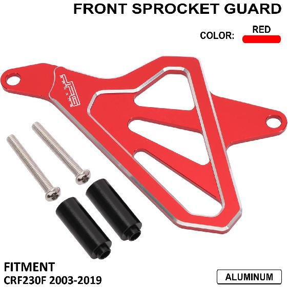 

JFG RACING CRF230F Sprocket Guard CNC Aluminum Front Sprocket Protector for CRF230F 2003-2019 Dirt Bike, Red