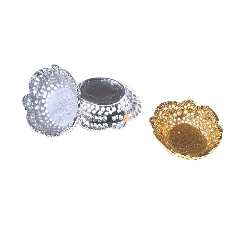 Mini Cake Golden Delicate Compote Fruit Tray Dollhouse Kitchen Accessories