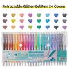 24 Colors Click Erasable Gel Pens - Quick-Dry Smooth Writing Pens for Students, Drawing, Marking, Office & School Supplies
