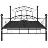 Vidaxl Bed Frame, Black, Metal, 120 X 200 Cm