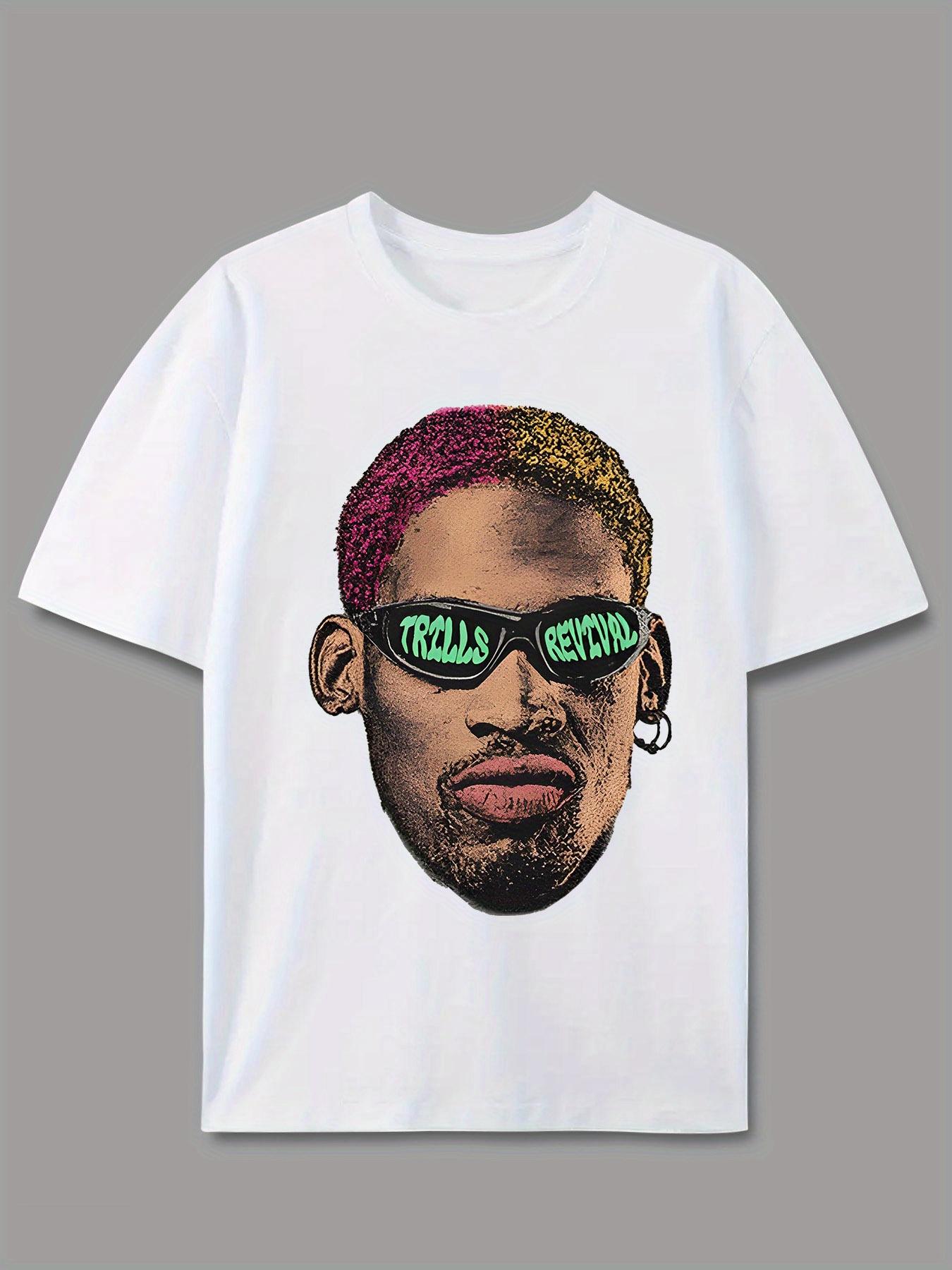 Trendy Troll Revival Print American Streetwear Design Graffiti Letter Print ShortSleeve TShirt High Street Fashion S