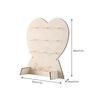 2Pcs Heart Shaped Cake Display Rack Wooden Cake Dessert Holder Stand for Kids Birthday Baby Shower Wedding Decoration
