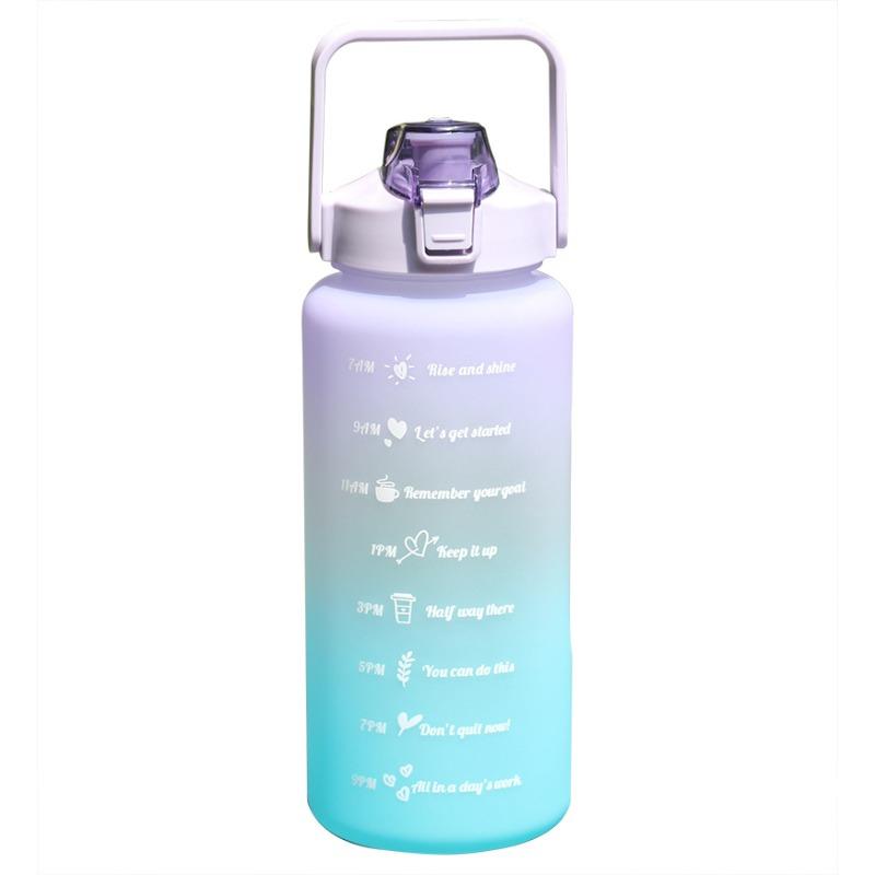 Tazza Spazio Scala Temporale Tappo a Molla Vernice Spray Colore Gradiente Tazza d'Acqua 2000 ml Tazza d'Acqua Grande Capacità Bollitore in Plastica 2L