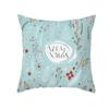 Nordic Style Christmas Pillow Cover Cartoon Print Santa Claus Cushion Cover Sofa Peach Skin Pillow Cover