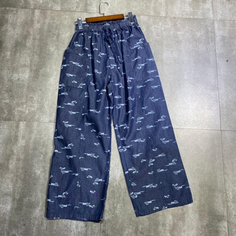 

Женские джинсы в японском стиле из выстиранного денима, с эластичной талией, свободного кроя Small car thin dark blue M