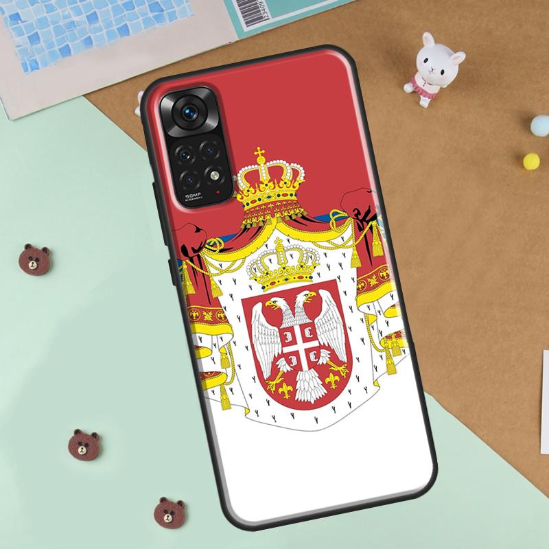 Serbia Flag Phone Case For Xiaomi Redmi Note 12 8 9 10 11 Pro 8T 9S 10S 11S 12S 10A 9C 10C 12C Cover