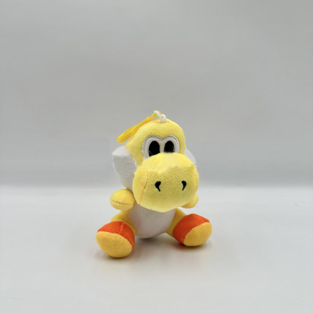 24pcs/lot 10cm Super Bros Yoshi Plush Toys key chain Yoshi Dragon Soft Stuffed Dolls bag charms gifts