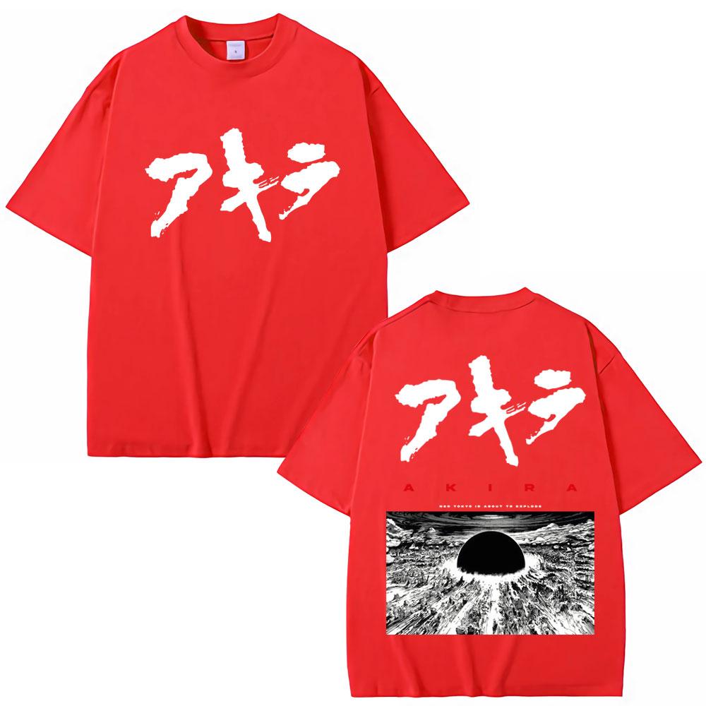 Japanese Anime Akira Tshirt Science Fiction 90s Movie Shotaro Kaneda Harajuku T-shirts Men Women Oversized Cotton T Shirt