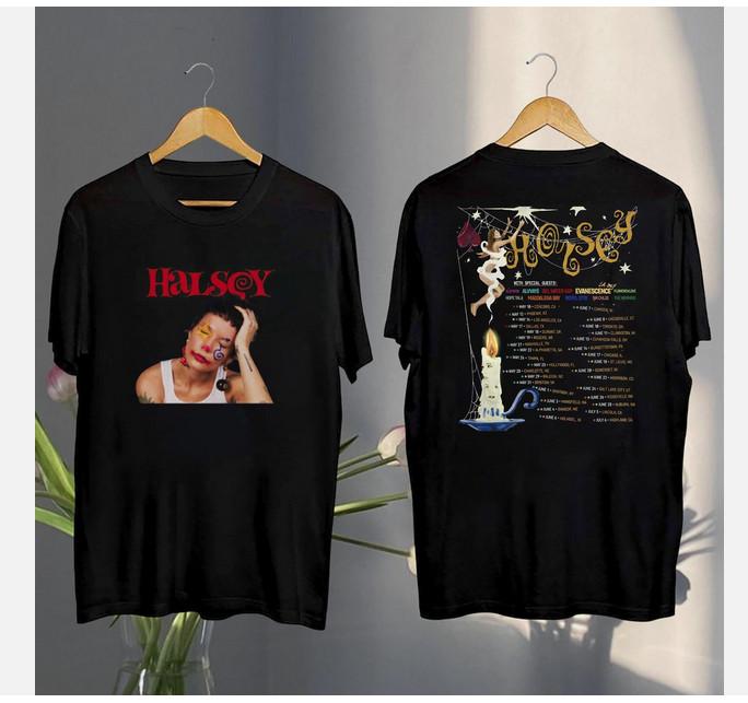 

Halsey Graphic Shirt 2025 Halsey For My Last Trick The Tour Shirt Unisex T-Shirt XXL