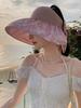 Mode Femmes Été Oversize Haut Vide Protection Solaire Extérieure Pare-Soleil Sauvage Voyage Plage Pliable Chapeau de Soleil à Large Bord Casquette Visière