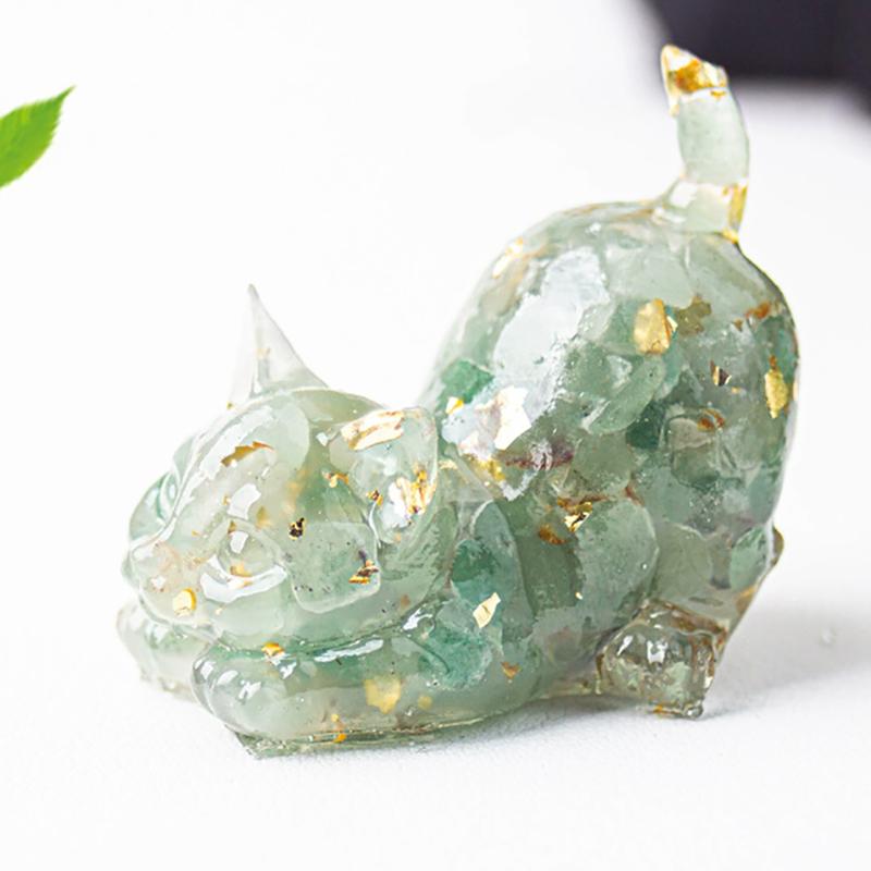 Katze Traditionelle Desktop-Dekoration Wohnaccessoires Tee-Haustier Sammlung Skulptur Handwerk