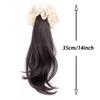 Grasping Clip Slightly Curled Side Ponytail Wig Braid Low Tie Wig Ponytail Natural and Easy To Handle