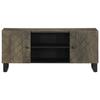VidaXL TV Stand Black 105x33x46 Cm Solid Mango Wood, TV Bench, TV Unit, Multimedia Unit, TV Sideboard, Hi-fi Unit, 4017684
