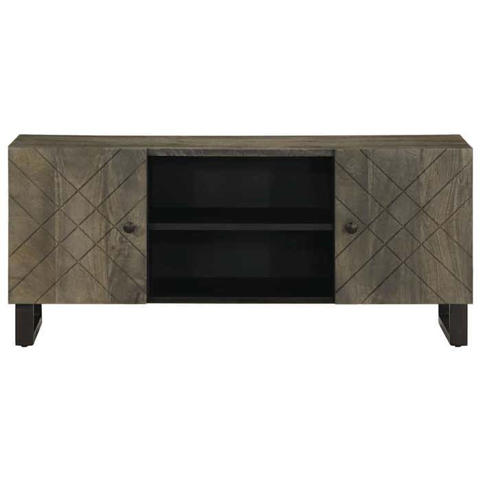 VidaXL TV Stand Black 105x33x46 Cm Solid Mango Wood, TV Bench, TV Unit, Multimedia Unit, TV Sideboard, Hi-fi Unit, 4017684