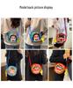 Women's Cartoon Print Canvas Crossbody Bag with Cute Coin Purse
