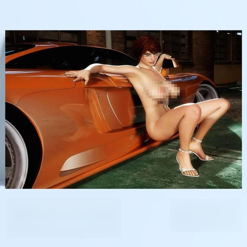 Anime 18+ Erotic Metal Poster 30x20cm, Mature Art Wall Decor