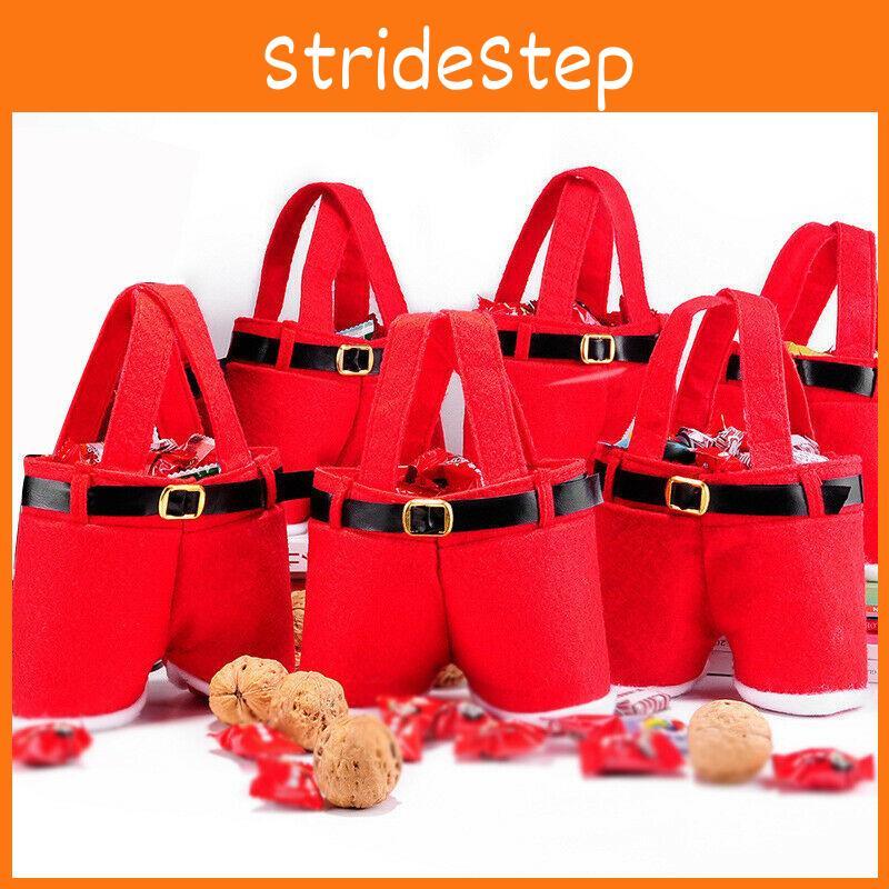 Santa Claus Pants Shaped Christmas Candy Gift Bag For Joyful Holiday Celebrations**